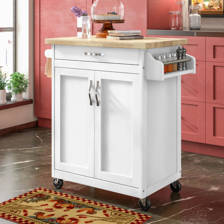 Winston Porter Coopersburg 32'' Kitchen Cart with Locking Wheels & Reviews Wayfair